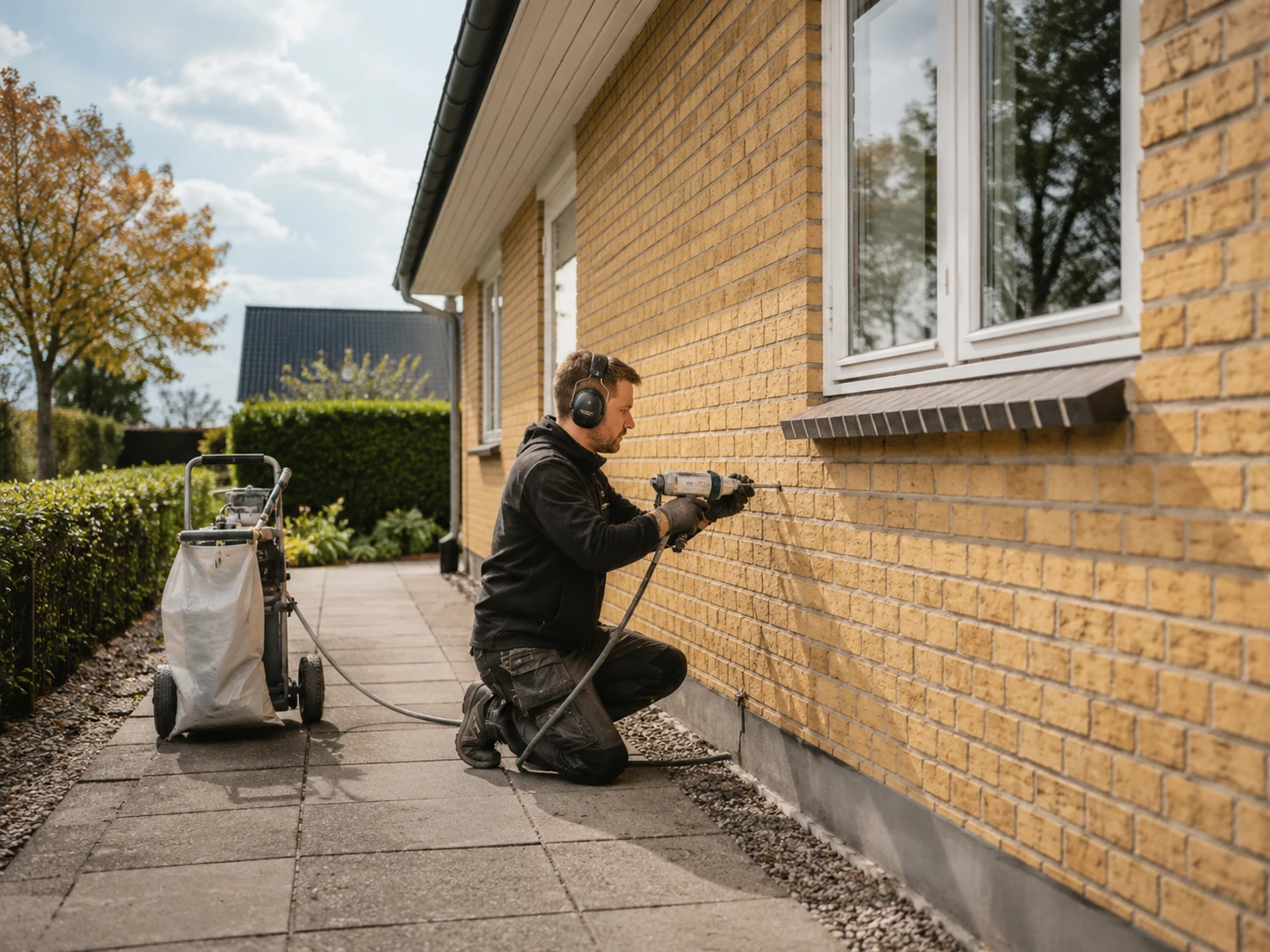Hulmursisolering af murstenshus
