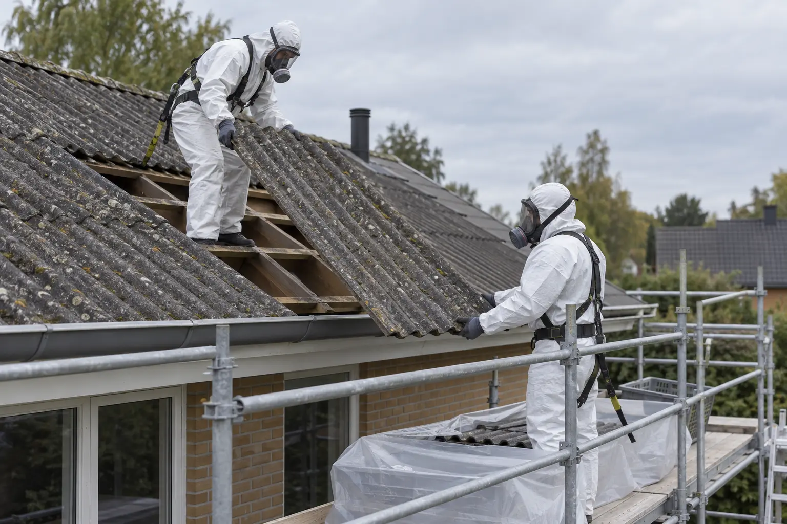 Autoriseret nedtagning af asbesttag på dansk hus